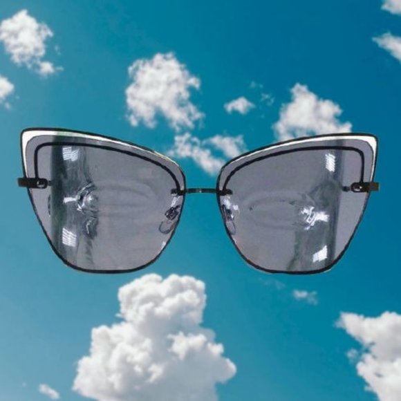 Accessories - Silver Cat Eye Sunglasses